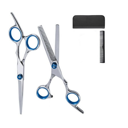 Hair Cutting Scissors Shears Kit, Olibuy Professional Hairdressing Scissors Set (Hair Beard Trimming Shaping Grooming Thinning Shears) for Men Women Pets Home Salon Barber Cutting Kit