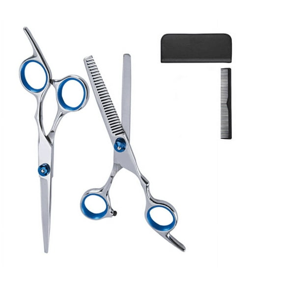 Hair Cutting Scissors Shears Kit, Olibuy Professional Hairdressing Scissors Set (Hair Beard Trimming Shaping Grooming Thinning Shears) for Men Women Pets Home Salon Barber Cutting Kit