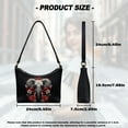 thumbnail image 7 of Kuiaobaty Elephant Flower Print Hobo Purse for Women Casual Vegan Leather Underarm Sling Bag with Zipper Closure Mini Crescent Shoulder Handbag for Travel Black, 7 of 7