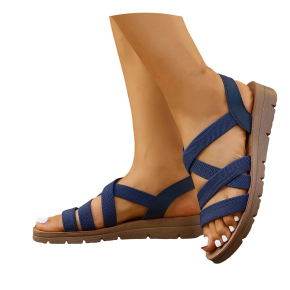Women's Summer Retro Platform Sandals PU Upper Slip on Lightweight Comfortable for Women Girls Daily Casual Beach Outdoor Wear