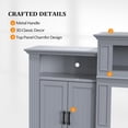 thumbnail image 5 of VINGLI Electric Fireplace Television Stand with Mantel, Gray, 85", 163.3 lbs, 5 of 9