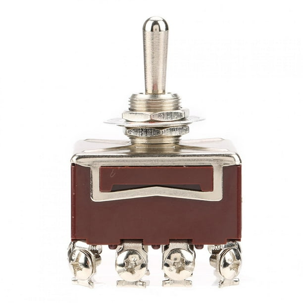 Interruptor de palanca de 3 posiciones ON/OFF/ON 4PDT 12 pines 12 mm 15 A/250 V CA 10 A/380 V CA