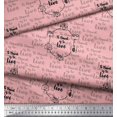 thumbnail image 2 of Soimoi Pink Poly Georgette Fabric To Travel Is To Live Text Print Fabric by Yard 42 Inch Wide, 2 of 2