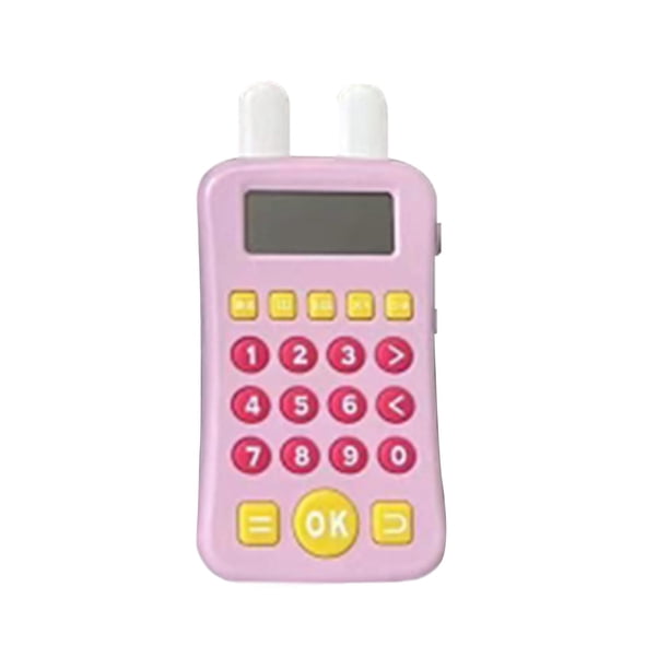 Calculadora electrónica portátil, calculadoras matemáticas de división de multiplicación de resta para enseñanza, hogar, escuela, regalos para Rosado Macarena Calculadora educativa