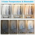 thumbnail image 5 of Motion Sensor Closet Light with Digital Display, 3 Color Temperatures, 4 Brightness Levels, Rechargeable 2000mAh Battery, Adjustable PIR Night Light for Cabinet, Hallway, Bedroom – White, 5 of 9