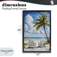 thumbnail image 4 of Stupell Industries Tropical Clouded Beach with Looming Palm Black Floating Frame Canvas Art, 17 x 25, by Petals Prints Design, 4 of 8