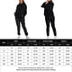 thumbnail image 2 of Sudadera Conjunto de chándal de 2 piezas para mujer, ropa deportiva informal de Color sólido para otoño e invierno Cgtredaw Negro T M para Mujer, 2 of 5