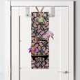 thumbnail image 2 of Floral Hanging Pocket Organizer, Romantic Flowers Nature Ornaments Leaves Illustration, Printed Polyester Storage Bag with Pockets, 9" x 27", Coral Dark Green, 2 of 2