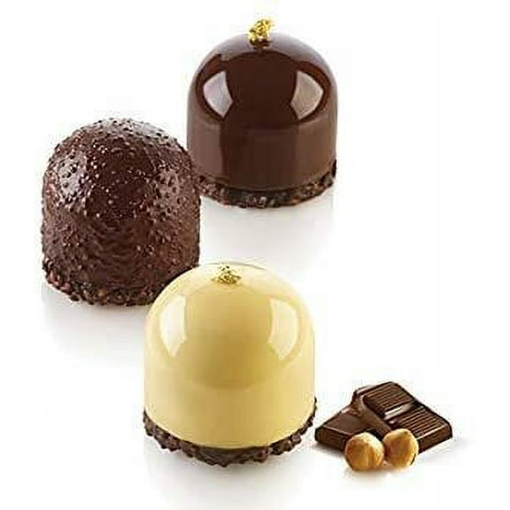 Silikomart Dome 125 Silicone Mold with 8 Cavities, Each 2.44 Inch Diameter x 2.04 Inch High