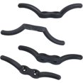 thumbnail image 3 of 4pcs 113mm Nylon Black Rope Cleat, Rope Cleat, Nylon Sailing Mast Claw Tie, Black, 3 of 5