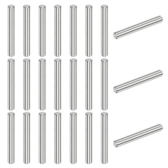 Uxcell 30-Pack 4 x 30mm Dowel Pin, 304 Stainless Steel Support Pin Fastener Elements for Metal Devices [Silver Tone]