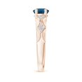 thumbnail image 5 of ANGARA Natural 2.25 ct London Blue Topaz Ring with Diamond Accents in 14K Rose Gold for Women (Size-9x7mm) | November Birthstone, Anniversary, Jewelry Gift for Women | Natural London Blue Topaz Ring, 5 of 11