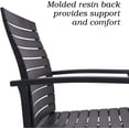 thumbnail image 6 of Set of 2  Stackable Aluminum/Resin Outdoor Dining Chairs with Armrest for Outdoor Kitchen Garden, Backyard, Supports 300 LBS, 6 of 6