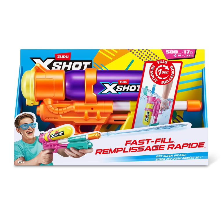 XSHOT Water Fast Fill (33ft & 750ml ) 80s Super Splash Purple