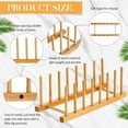 thumbnail image 3 of Estante para platos de madera, soporte para platos, Zopeal, 18 unidades, 3 of 7