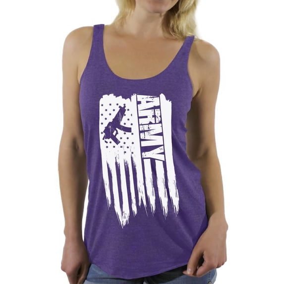 Awkward Styles American Flag Army Women Racerback Tank Top 4th of July Gifts USA Flag Army Shirt for Women Made in the USA Vintage USA Army Women Tank USA Pride Military Top for Women