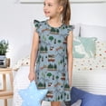 thumbnail image 4 of Balery Camping Caravan Camisón de princesa para niñas, pijama de algodón con mangas abullonadas, suave y bonito.-Small, 4 of 6