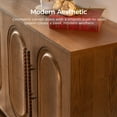 thumbnail image 4 of 60" Buffet Sideboard Cabinet with Storage,Adjustable Shelves Console Table,Large Credenza with 4 Doors,Wood Mid Century Modern Sideboard for Kitchen and Living Room, 4 of 8
