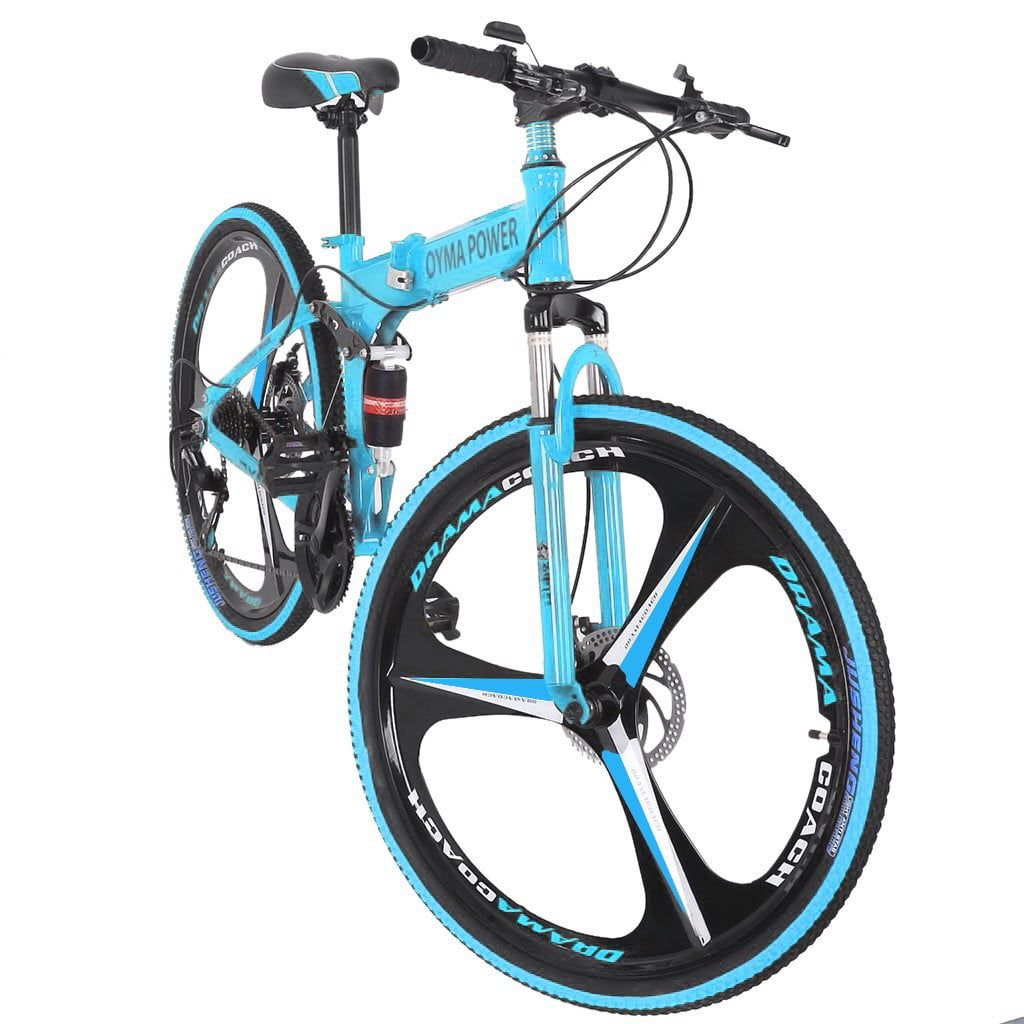 Details about   26" Full Suspension Mountain Bike 21 Speed Folding Bicycle Men or Women MTB New 