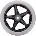 thumbnail image 2 of 6 Inch Wheelchair Replacement Rubber Wheel - 2pcs - Non-slip Universal Front Wheels for Rollator Walker, 2 of 5