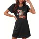 thumbnail image 4 of Camisón corto de talla grande para mujer, camisón de manga corta con estampado de pecho a la moda, camisón para mujer, 4 of 5