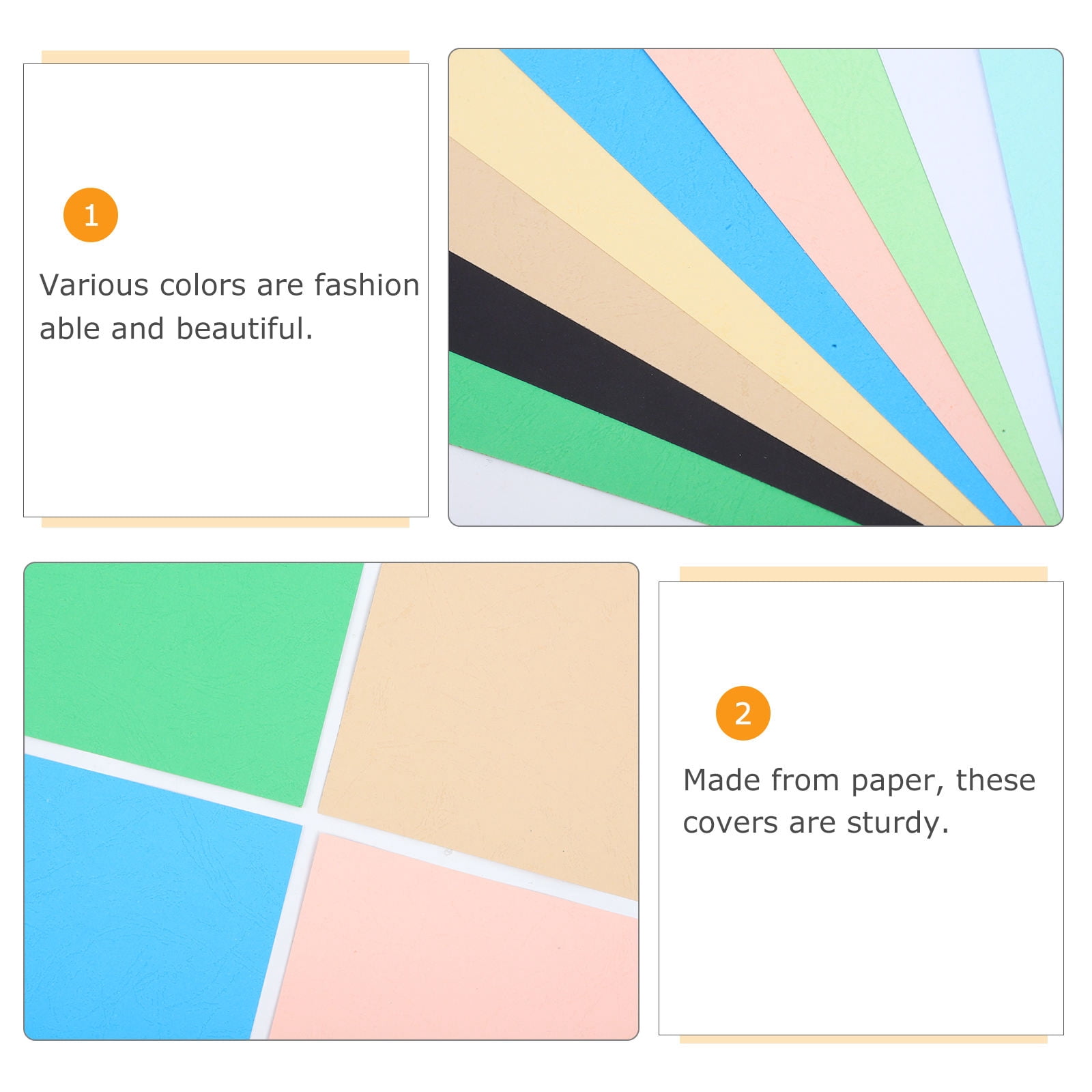 OUNONA 100pcs A4 Colorful Binding Papers Colorful Craft Paper Parchment Paper For Writing And Crafting Book Paper Art Journaling Supplies Crafting Paper