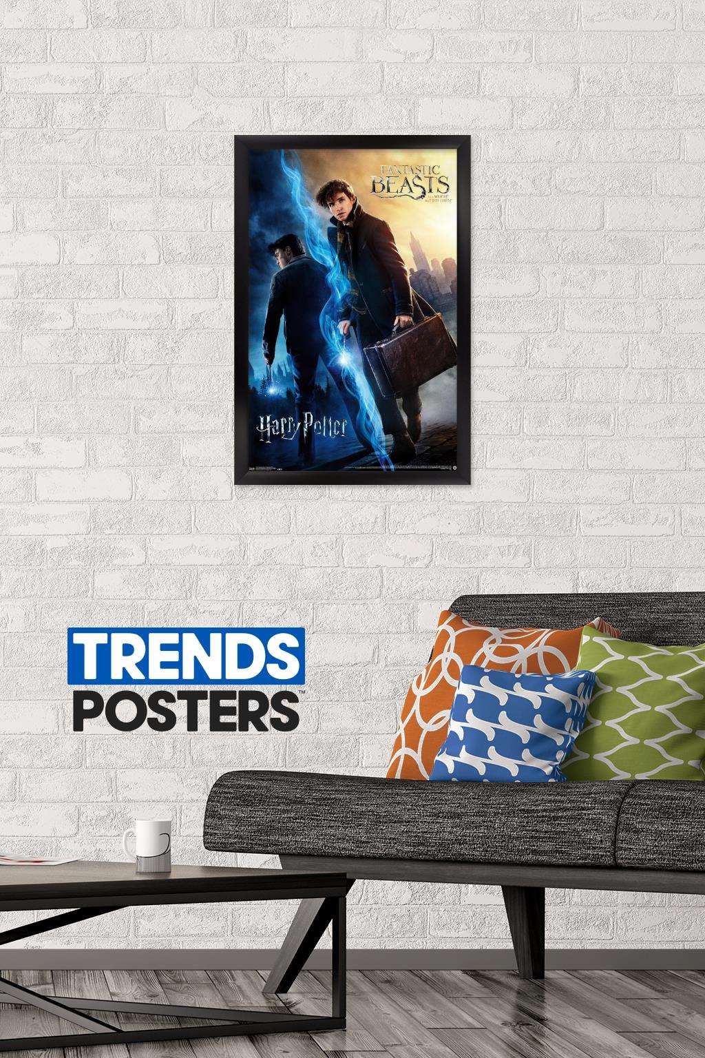 The Wizarding World: Harry Potter and Fantastic Beasts Wall Poster, 14.725" x 22.375", Framed