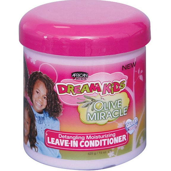African Pride Dream Kids Olive Miracle Leave-In Conditioner, 15 oz (Pack of 2)