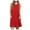 Red, variant on Fesfesfes Summer Dresses for Women Round Neck Casual Solid Color Sleeveless Tank Dress Loose Above Knee Sun Dress