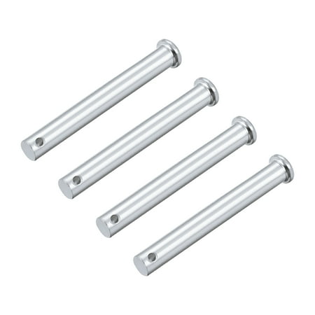

Single Hole Clevis Pins -10mm X 80mm Flat Head Zinc-Plating Solid Steel Link Hinge Pin 4Pcs