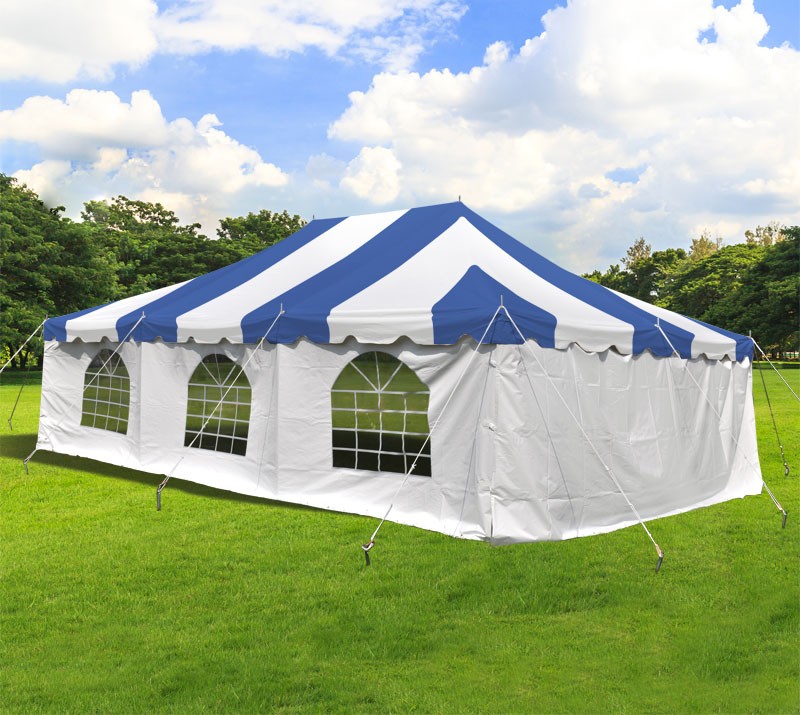 20x30 Outdoor Wedding Event Party Canopy Tent with Sidewalls, Blue