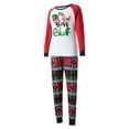 thumbnail image 3 of DuAnyozu Family Matching Christmas Pajamas Set Long Sleeve Elk Print Tops Plaid Pants XMAS Sleepwear Pjs, 3 of 10