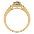 thumbnail image 4 of 1.335 ct Round Cut Yellow Moissanite Halo Engagement Ring for Women in 18K Yellow Gold, 4 of 5