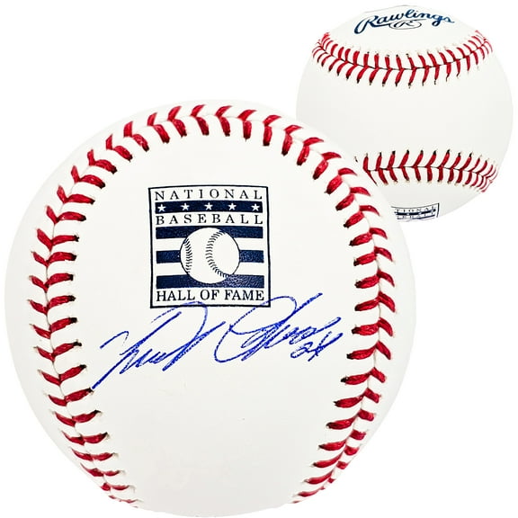Miguel Cabrera Autographed Official Hall Of Fame HOF Logo Baseball Detroit Tigers Beckett BAS Witness 212234