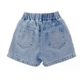 thumbnail image 5 of Jalioing Kids Girls Jeans Shorts Summer Casual Short Pant High Waisted Denim Shorts, 5 of 7