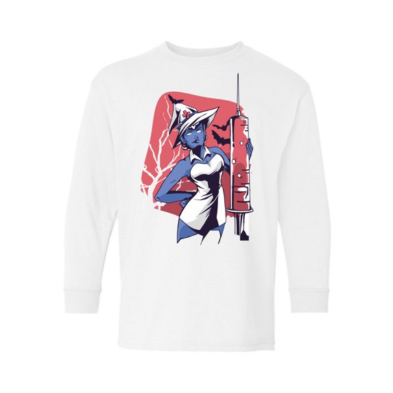 Awkward Styles Halloween Youth Sweatshirt Witch Nurse Crewneck Tee for Kids