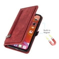 thumbnail image 4 of TECH CIRCLE iPhone 11 case,Flip Retro Shockproof Magnetic Zipper PU Leather Wallet Stand Case Cover for iPhone 11 Pro 5.8 inch,Red, 4 of 10