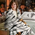 thumbnail image 5 of Happy Halloween Mummy Cartoon Mouse Flannel Blanket, suitable for sofa bedroom office or camping, suitable for all seasons 60*50, 5 of 10