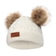 thumbnail image 1 of Sombrero de invierno para bebé recién nacido Gorro de invierno para niños Gorra de béisbol de ganchillo whtie Hugo Chicos niñas pom pom poms sombrero, 1 of 5