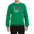 thumbnail image 2 of Fight Cancer Ribbon Unisex Crewneck Graphic Sweatshirt, Kelly, Small, 2 of 3