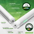thumbnail image 2 of Luces LED Zi-Zohnson de 4 pies, 30 W, T8, regulables, 6 unidades, 2 of 7