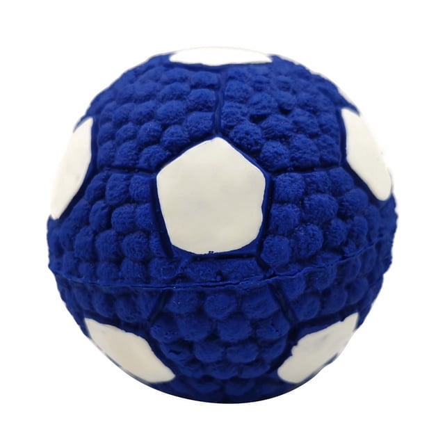 Pelota de látex para mascotas, pelota deportiva, pelota para perros, rechinar los dientes, juguete con sonido para limpiar, pelota de fútbol para mascotas