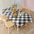 thumbnail image 3 of Black White Checkerboard Checkered Pattern Rectangle Tablecloth 60"x120",Waterproof Polyester Rectangle Table Cloth, Wipeable Spillproof Polyester Tablecloth for Dining, Camping, Indoor and Outdoor, 3 of 6