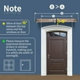 thumbnail image 3 of 79"x38" Window Awning Canopy, Polycarbonate Front Door Patio Cover for UV, Rain, Snow & Sunlight Protection, Stylish Brown Panel with Black Bracket, 3 of 9