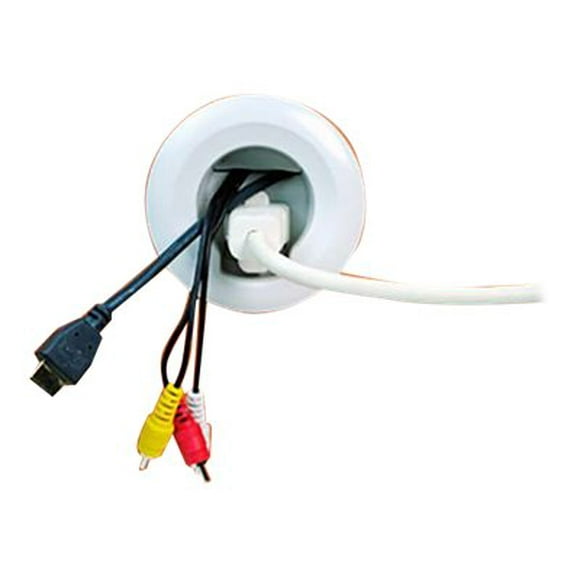 Legrand - Wiremold CMK70 Flat Screen TV Cord and Cable Power Kit, Recessed In-Wall Cable Management System with PowerConnect,