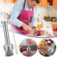 thumbnail image 3 of Ablandador de carne de acero inoxidable con 21 agujas. Ablandador de carne para barbacoa, ideal para carne de res, aves y pescado. Aguja para marinar y absorber el adobo. Martillo de carne con mango, 3 of 9