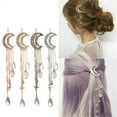 thumbnail image 2 of Moon Rhinestone Dangle Hairpin Hair Clip for Women Elegant Bridal Party Jewelry Accessory, 2 of 2