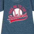 thumbnail image 3 of Instant Message - Take Me To The Ballpark - Toddler & Youth Girls Fleece Dress, 3 of 6