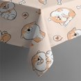 thumbnail image 6 of Shibainu and Love Rectangle Tablecloth 60"x120",Waterproof Polyester Rectangle Table Cloth, Wipeable Spillproof Polyester Tablecloth for Dining, Camping, Indoor and Outdoor, 6 of 6