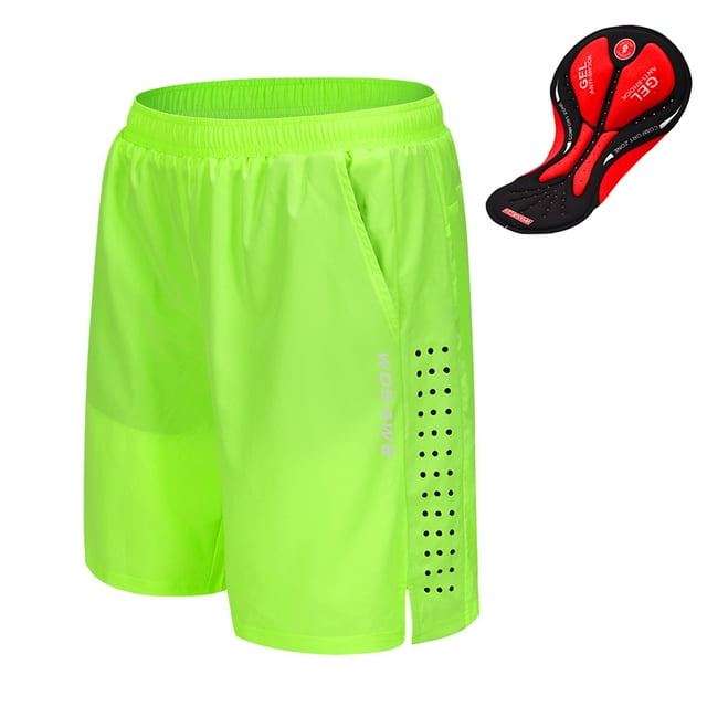 Men Bike Short with 3D Padding and Mesh Lining Breathable Quick Dry Loose-Fit Bicycle Shorts Cycling Running Summer Shorts